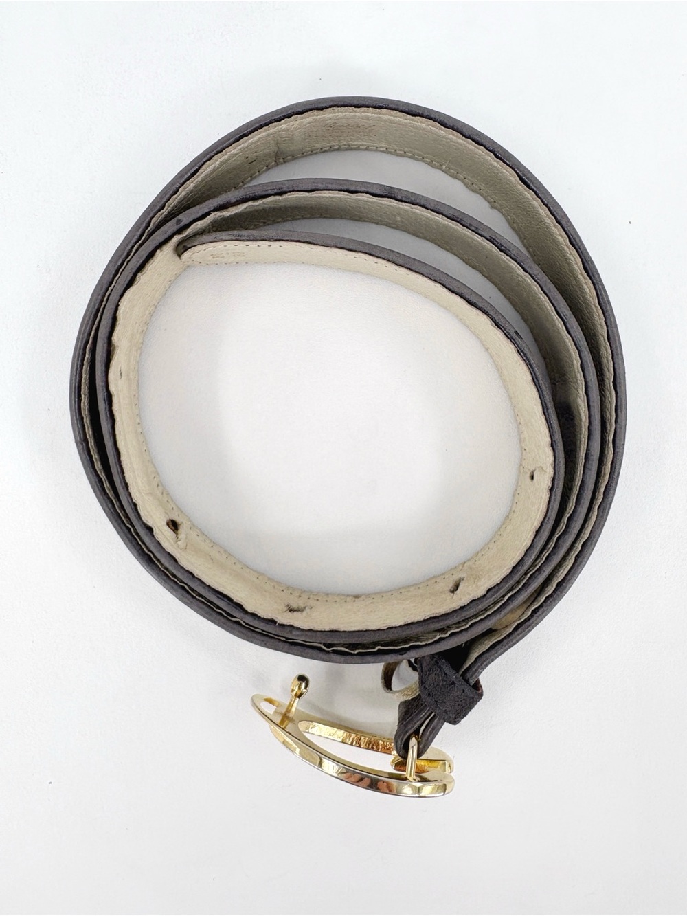 GUCCI Vintage Gold Interlocking G logo Belt Buckle in Gray (80/32) Small - Picture 6 of 12